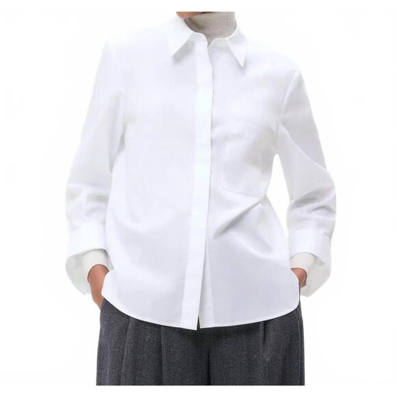 NEW TWP button down boyfriend shirt in white